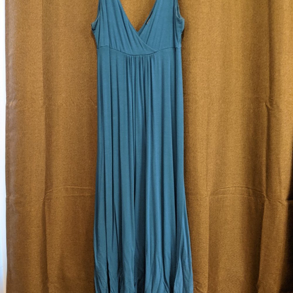 Blue Sleeveless Maxi Dress